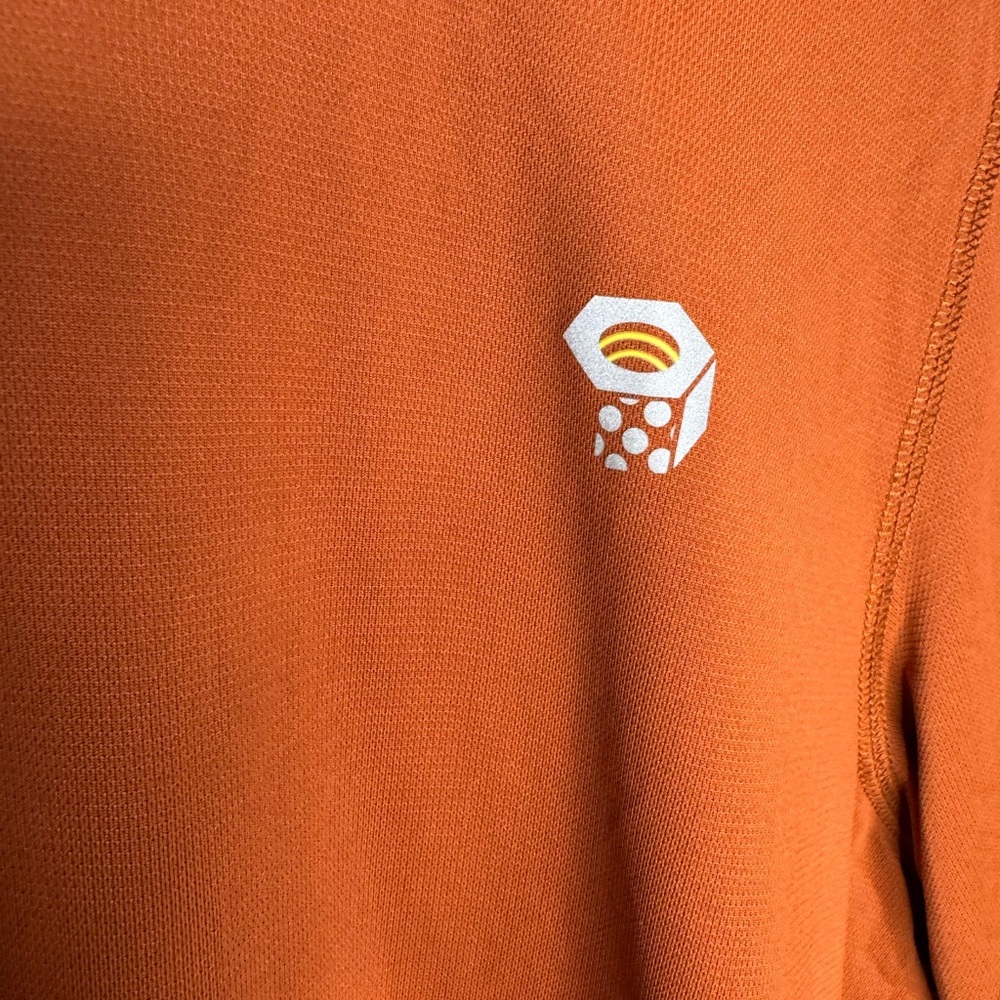 Mountain Hardwear Men’s Performance Short Sleeve Shirt L Burnt Orange Hiking - Picture 2 of 6